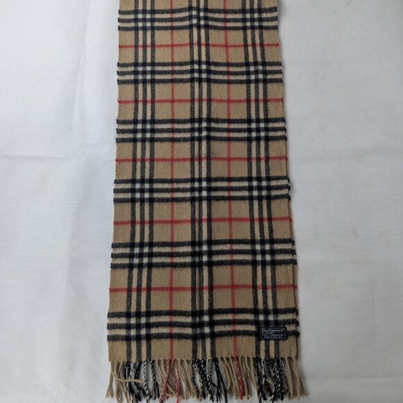 Burberry 100% Cashmere Check Scarf Beige | Unisex | Designer Luxury - Picture 4 of 7